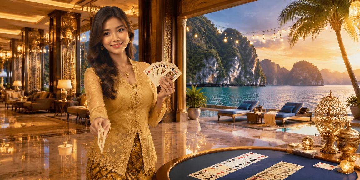 Permainan kad rummy tradisional Ipoh dalam suasana warisan tempatan Malaysia