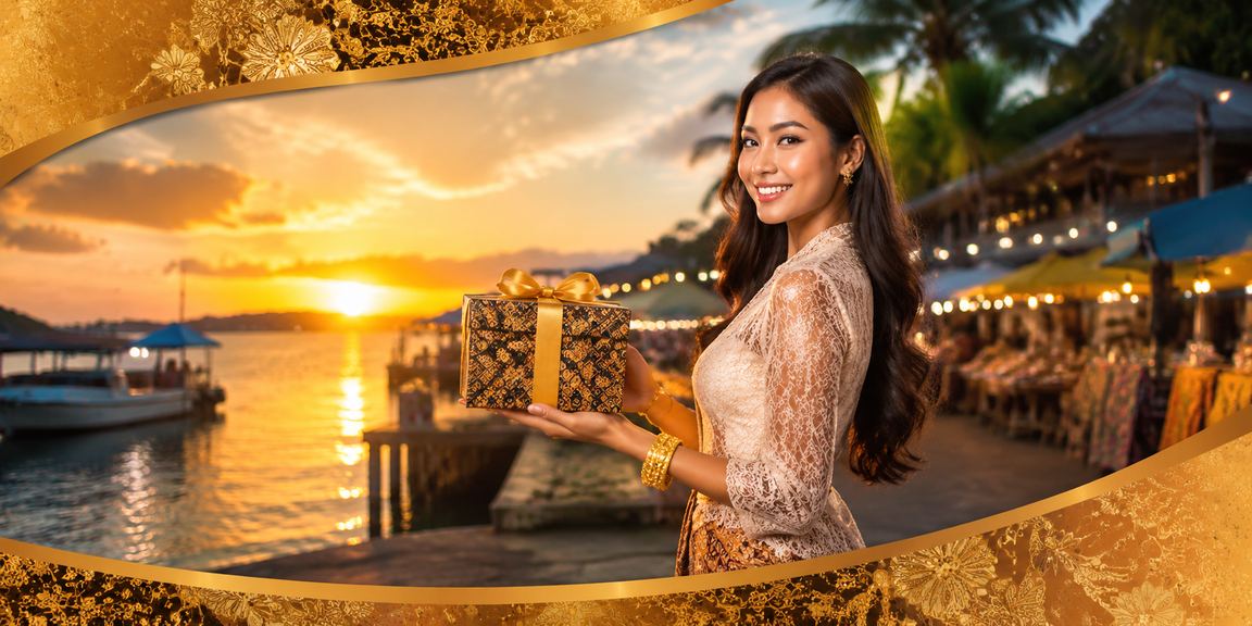 Suasana kebudayaan Malaysia dalam gaya batik yang mencerminkan identiti tempatan platform 30020